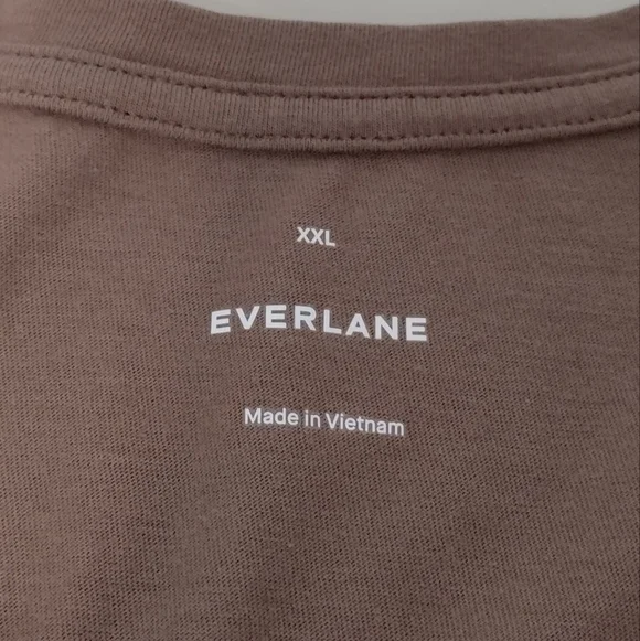 Everlane Men's Brown Organic Cotton Casual V-Neck Short Sleeve Shirt Size XXL - Picture 11 of 12